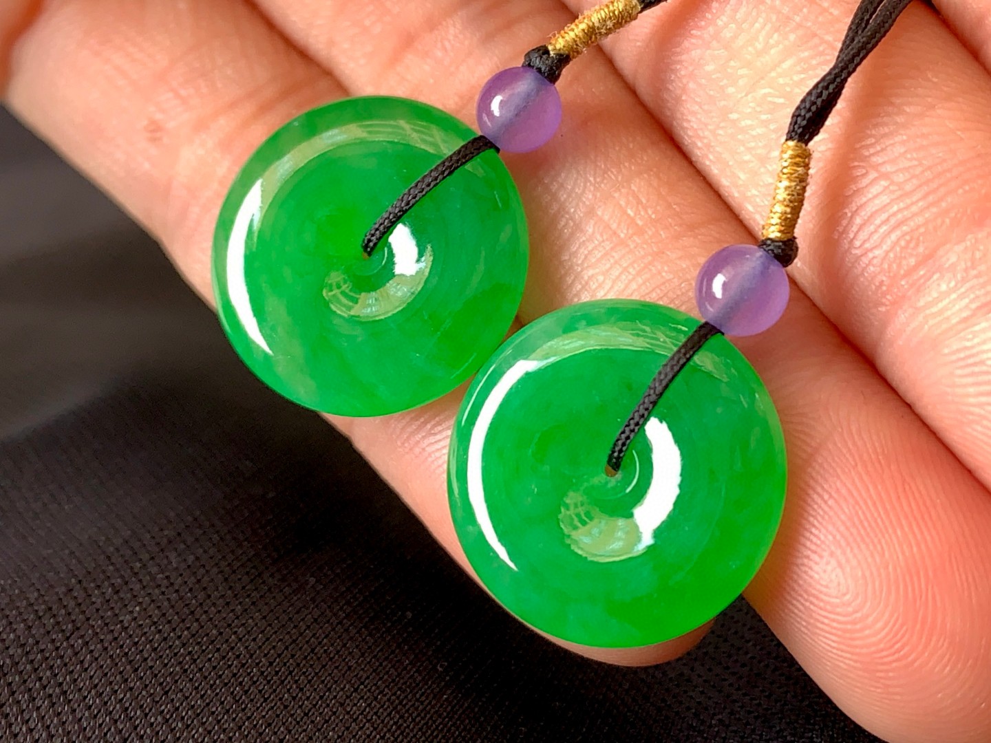 Hand-Carved Lotus Jadeite Pendant